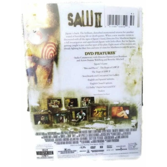 Saw II (DVD, 2006, Widescreen Edition) B-2 Horror No flaws Thriller Horror Movie - Picture 2 of 2